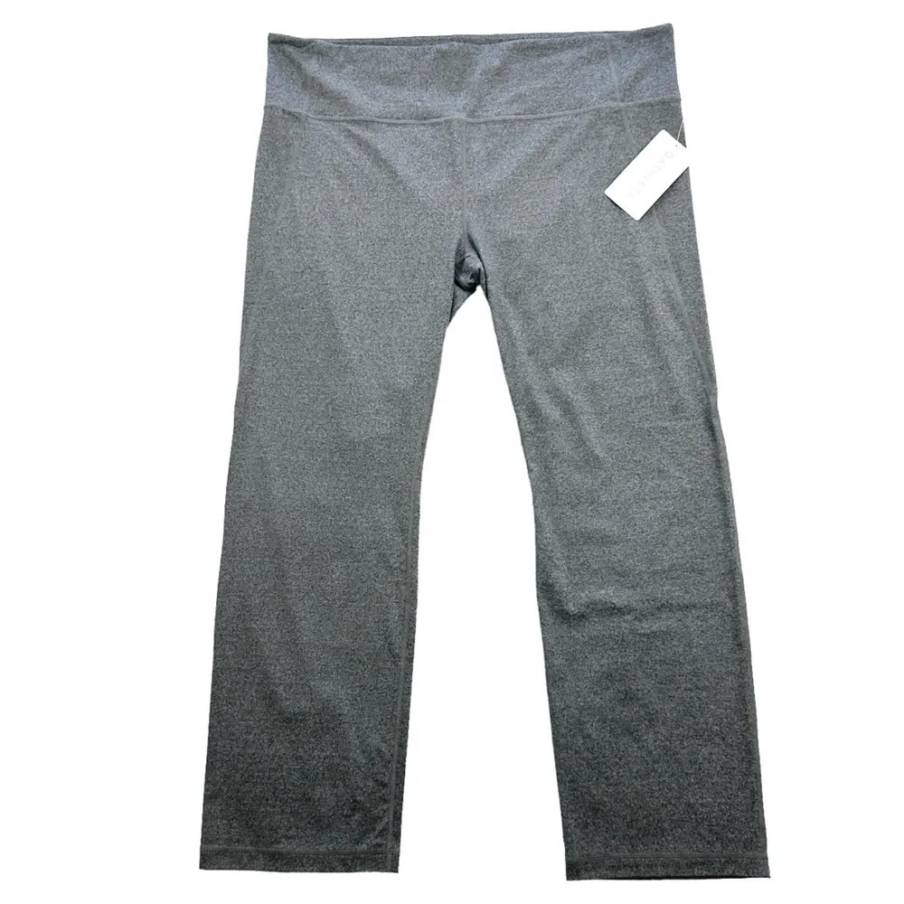 NWT gray Athleta Powervita Straight Leg Pant activewear athleisure yoga 2X plus